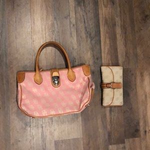 Pink Dooney and Bourke Bag with Wallet